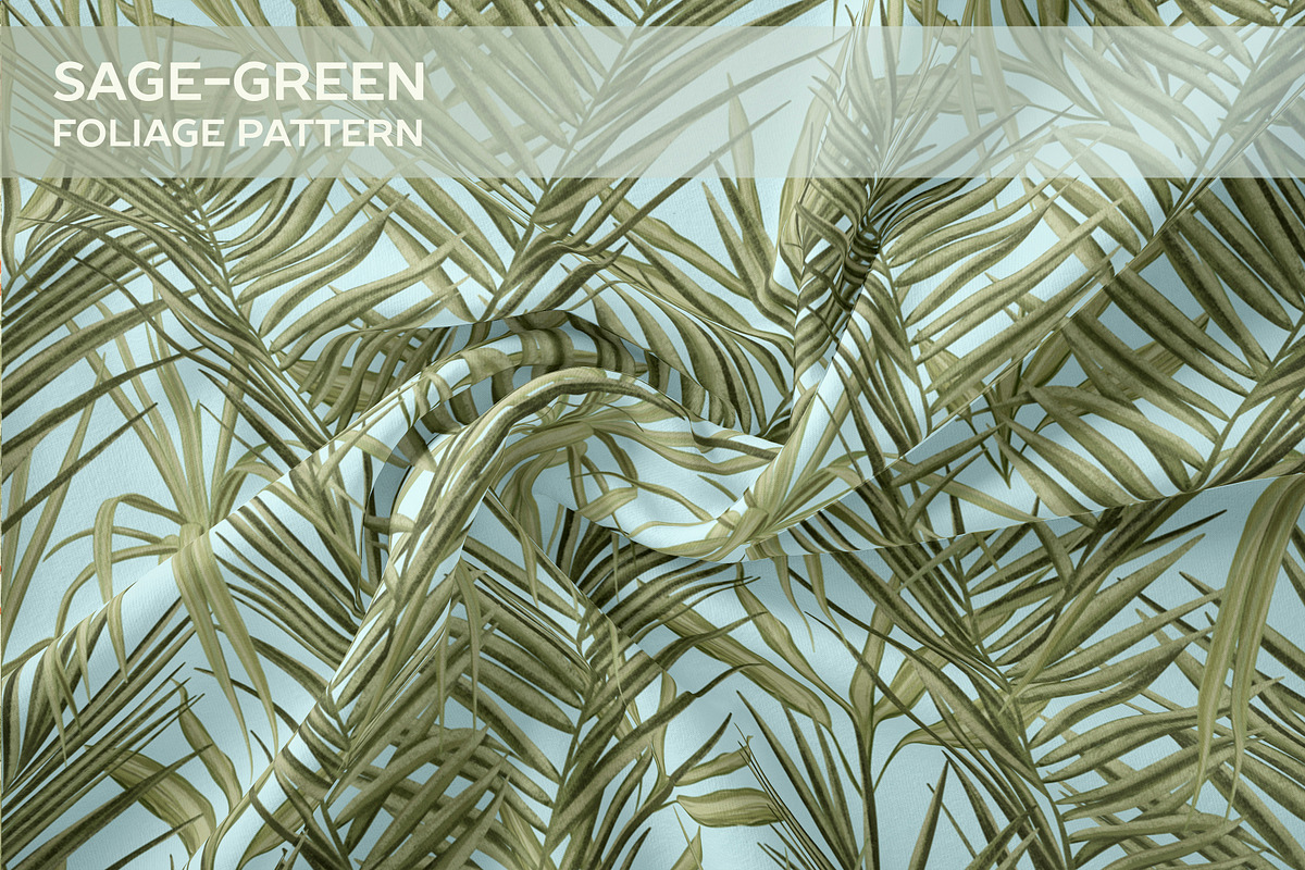 Sage-green foliage pattern, a Pattern Graphic by ANAKOTO (Photo 8 of 13)