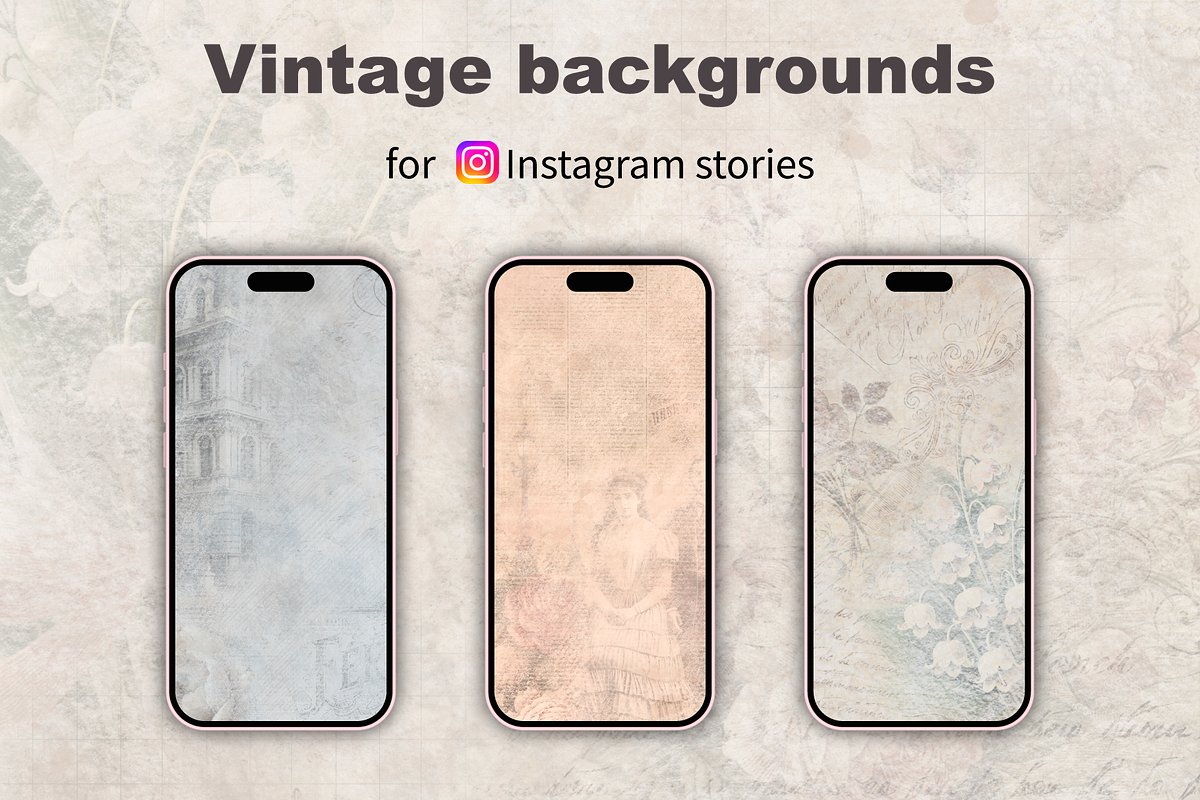 Vintage Instagram Stories Background, a Background Graphic by Digitaliya (Photo 1 of 6)