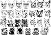 Cat Silhouette | Cat Head & Face SVG, an Animal Illustration by Chipshpow Graphics (Thumbnail 8 of 10)