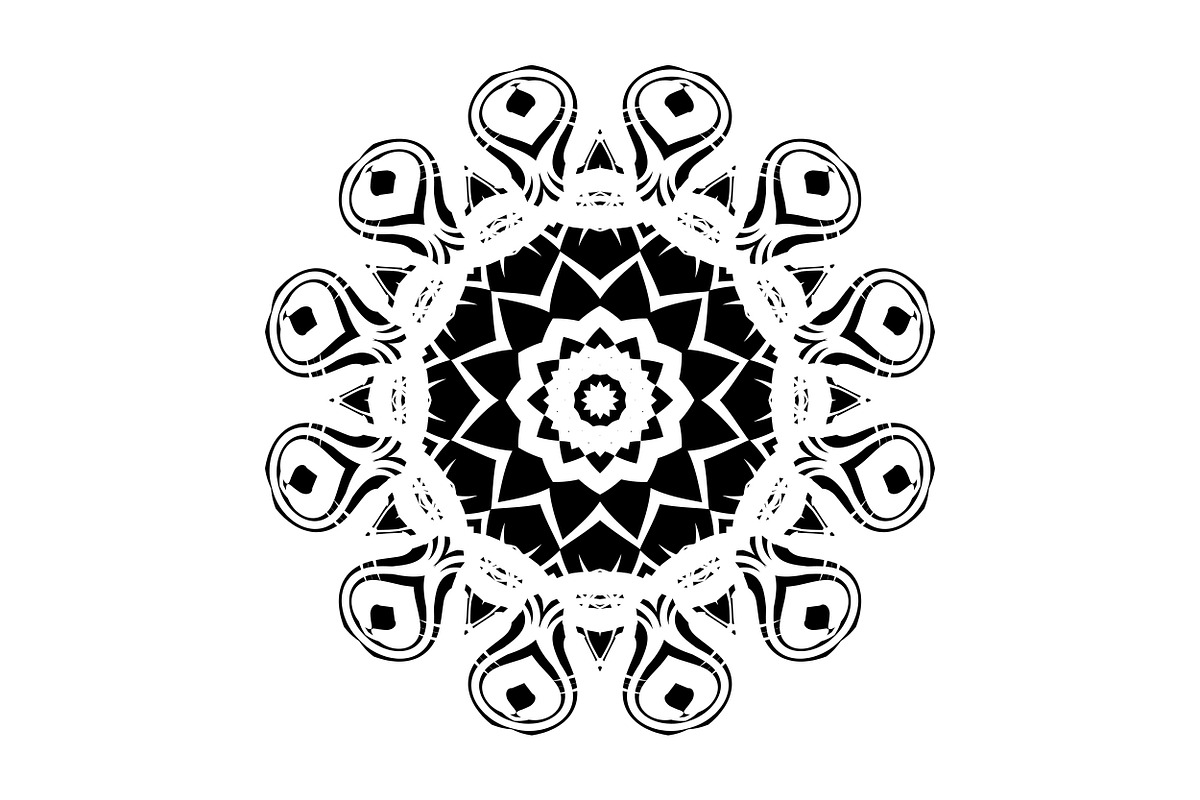 Black White Mandala Illustration Set, a Decorative Illustration by NJ Himel (Photo 88 of 101)