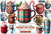 Holiday Hot Cocoa & Mugs Clipart Set, an Illustration by RobertsArt (Thumbnail 1 of 5)