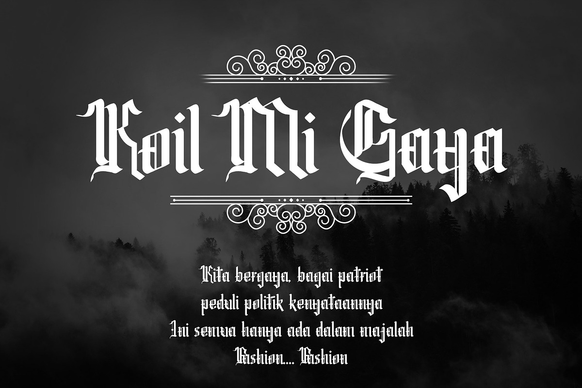 Omerta - Simple Blackletter Font, a Blackletter Font by Anomali Creatype (Photo 5 of 6)