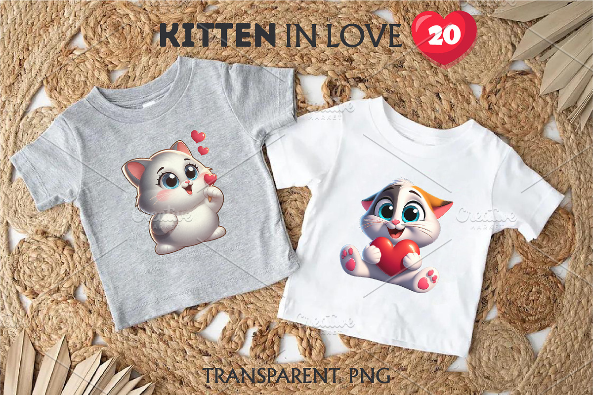 Cartoon cat in love. Valentine's Day, an Animal Illustration by KENO Mascots (Photo 3 of 8)