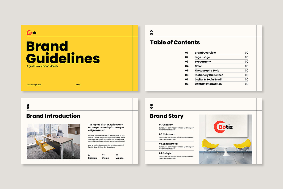 Brand Identity Guidelines Template, a Presentation Template by E-Type (Photo 2 of 5)