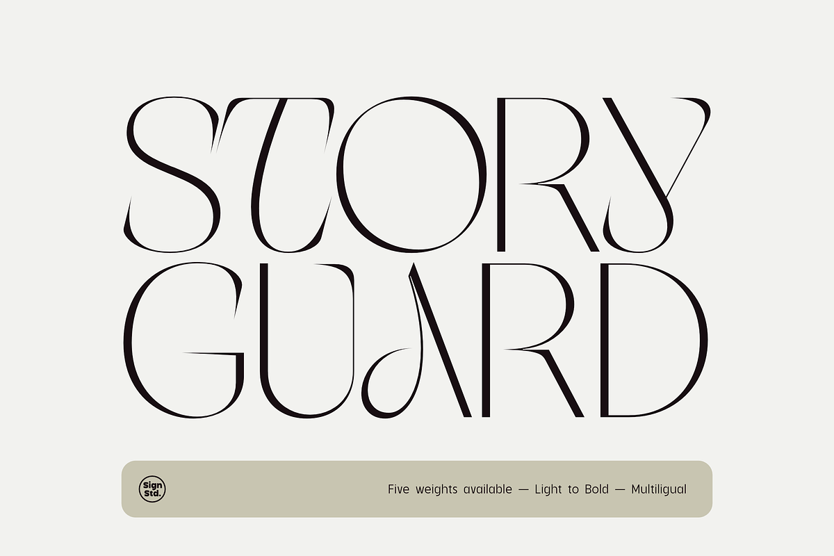 Story Guard — Contemporary Sans, a Sans Serif Font by Sign Studio (Photo 1 of 15)