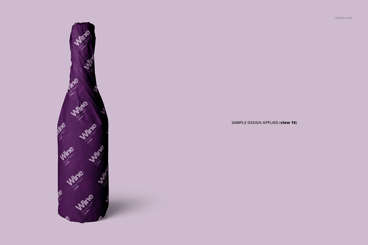 Wrapping Paper Wine Bottle Mockup, a Pens & Pencil Mockup by creatsy5 (Photo 15 of 27)