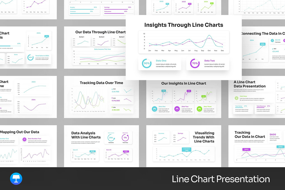 Line Chart Statistic Keynote