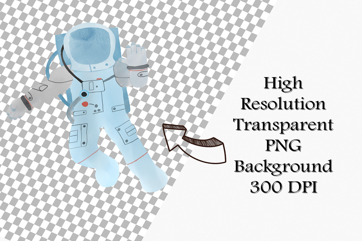 Watercolor Space Clipart Set, an Illustration by CropUp Creative (Photo 3 of 4)