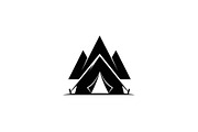Tent and Mountain Emblem Bundle, an Object Illustration by Gfx_Store (Thumbnail 2 of 12)