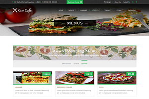 Raw Caf-Bootstrap Theme Restaurant