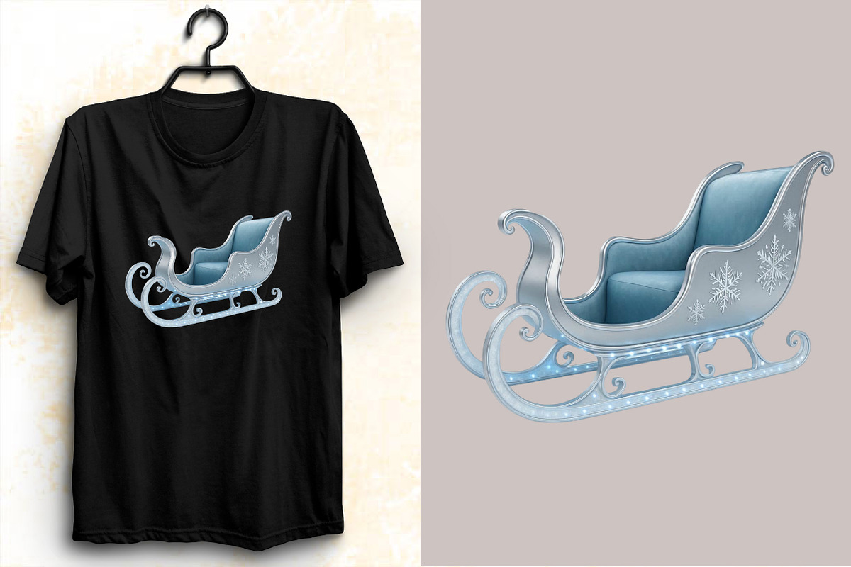Christmas Sleigh Clipart Bundle., an Illustration by SVGArt (Photo 5 of 8)