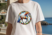 Horse Stained Glass Sublimation Clip, an Illustration by SVGArt (Thumbnail 2 of 7)