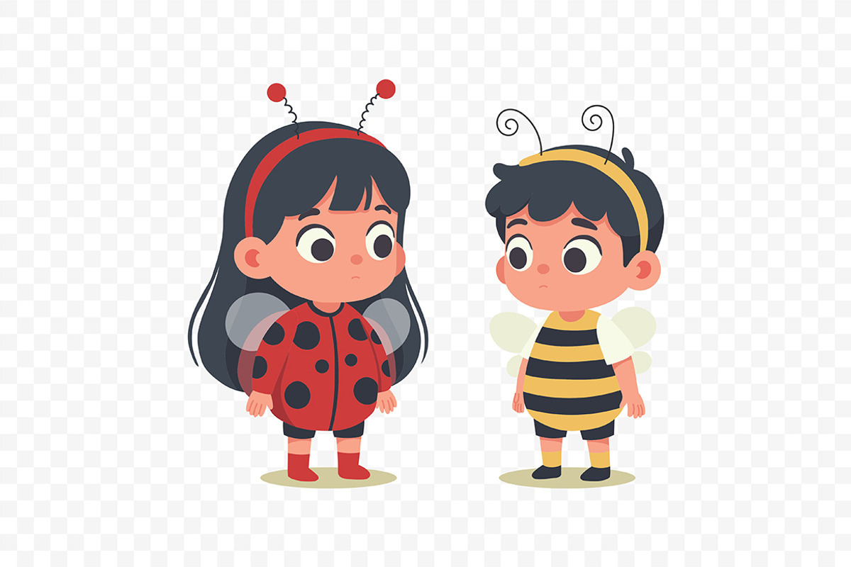 Kids in Ladybug and Bee Costume, an Animal Illustration by Partikusi Design (Photo 3 of 3)