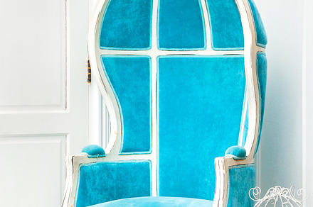 Classical style armchair sofa featuring antique, armchair, and blue, an Architecture Photo by Mybnassphoto