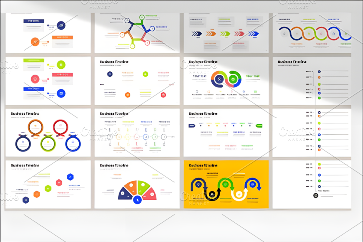 Business Timeline Infographic Templa, a Presentation Template by Coco Bloom (Photo 3 of 4)