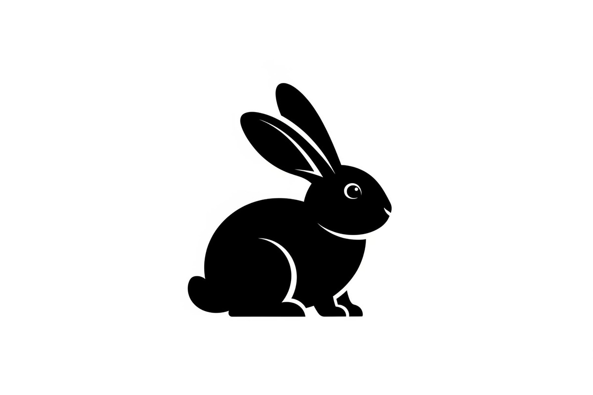 Cute Rabbit Silhouette Vector Bundle, an Illustration by yasushie (Photo 8 of 51)