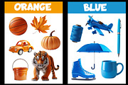 Colors. Eductaional cards for kids, a Graphic by Bunny's Little Shop (Thumbnail 2 of 2)