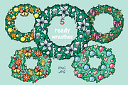 Xmas Cats: clip-art, patterns, cards, an Illustration by Zooza Art (Thumbnail 6 of 11)