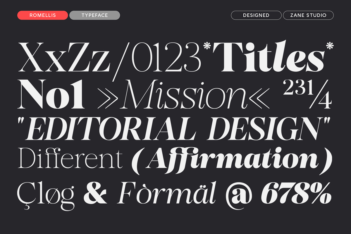 Romellis – Editorial Serif Typeface, a Serif Font by Zane Studio (Photo 3 of 15)