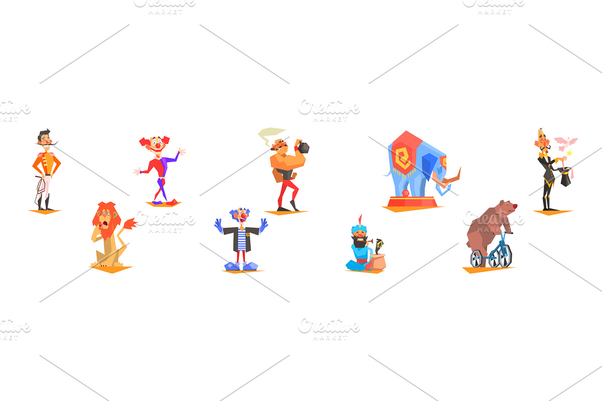 Circus Tame Animal and Entertainer, an Animal Illustration by TopVectors