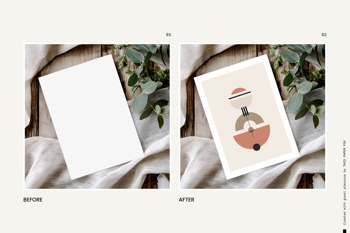 Invitation Card Mockup・Erna ², a Product Mockup by This Paper Fox (Photo 3 of 5)