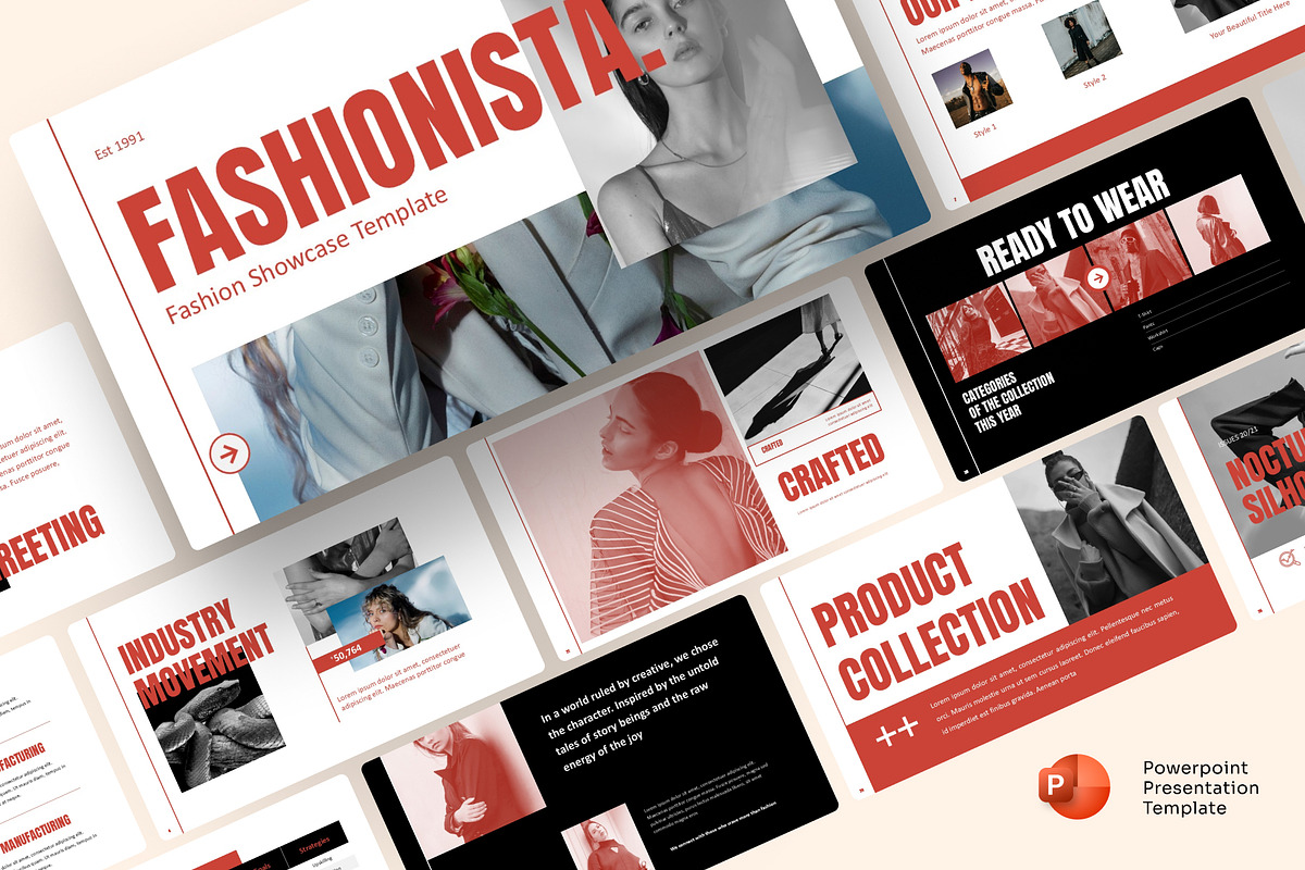 Fashion Showcase PowerPoint Template, a Presentation Template by Premast (Photo 1 of 5)