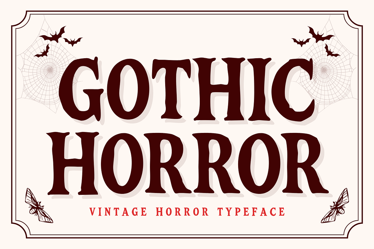 Gothic Horror is a distressed font, a Serif Font by Brown Cupple (Photo 1 of 8)