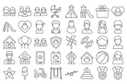 International Children Day Icons, an Outline Icon by Vector Portal (Thumbnail 5 of 5)