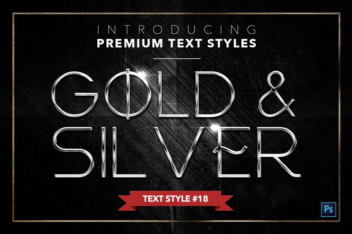 Gold & Silver #4 - 20 Text Styles, a Layer Style Add-On by Jonas Stensgaard (Photo 19 of 23)