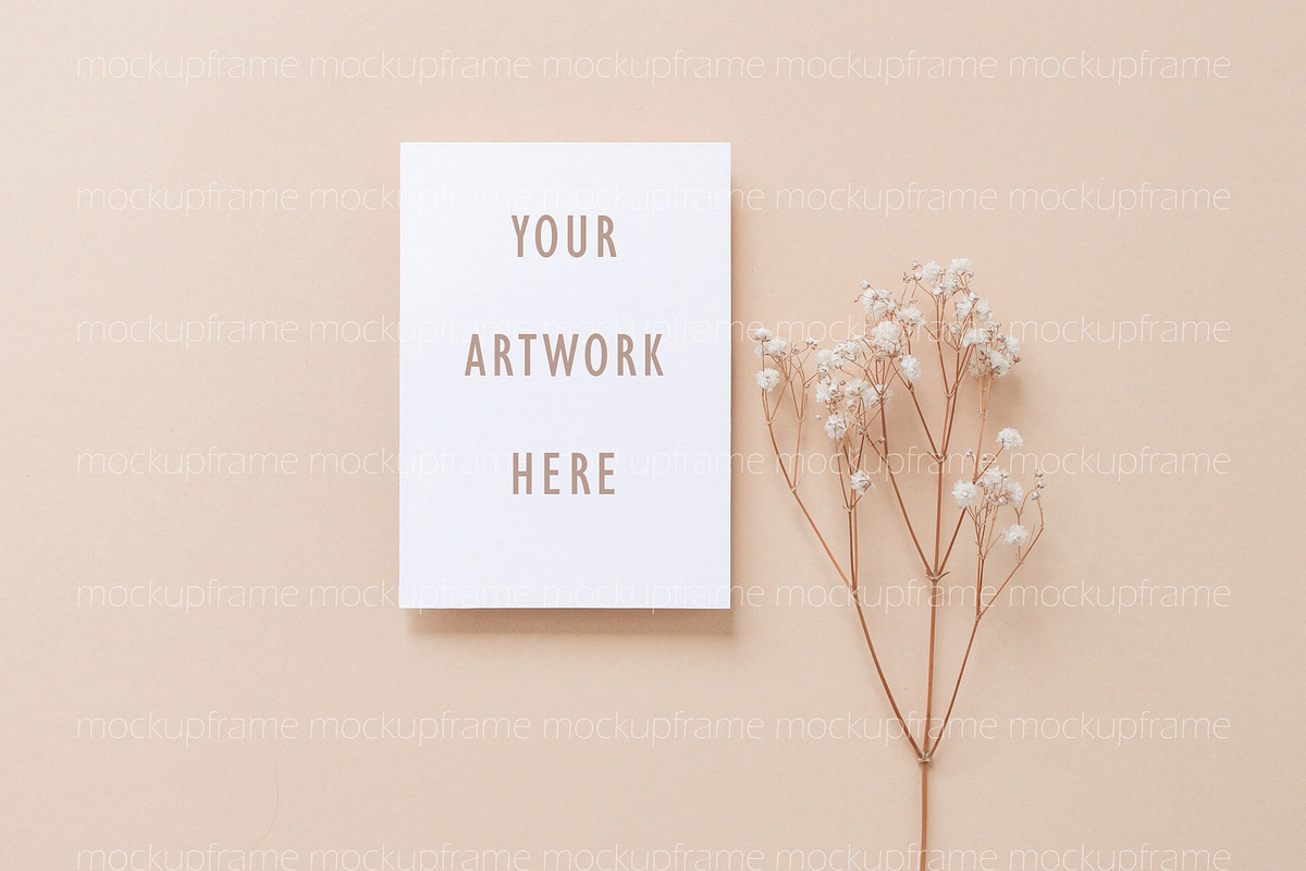 Card Mockup 5x7 Card Digital Mockup, a Print Template by BirdieFrames (Photo 2 of 3)