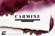 CARMINE Watercolor Brush Strokes, an Object Graphic by Vintage To Vectors (Thumbnail 1 of 3)
