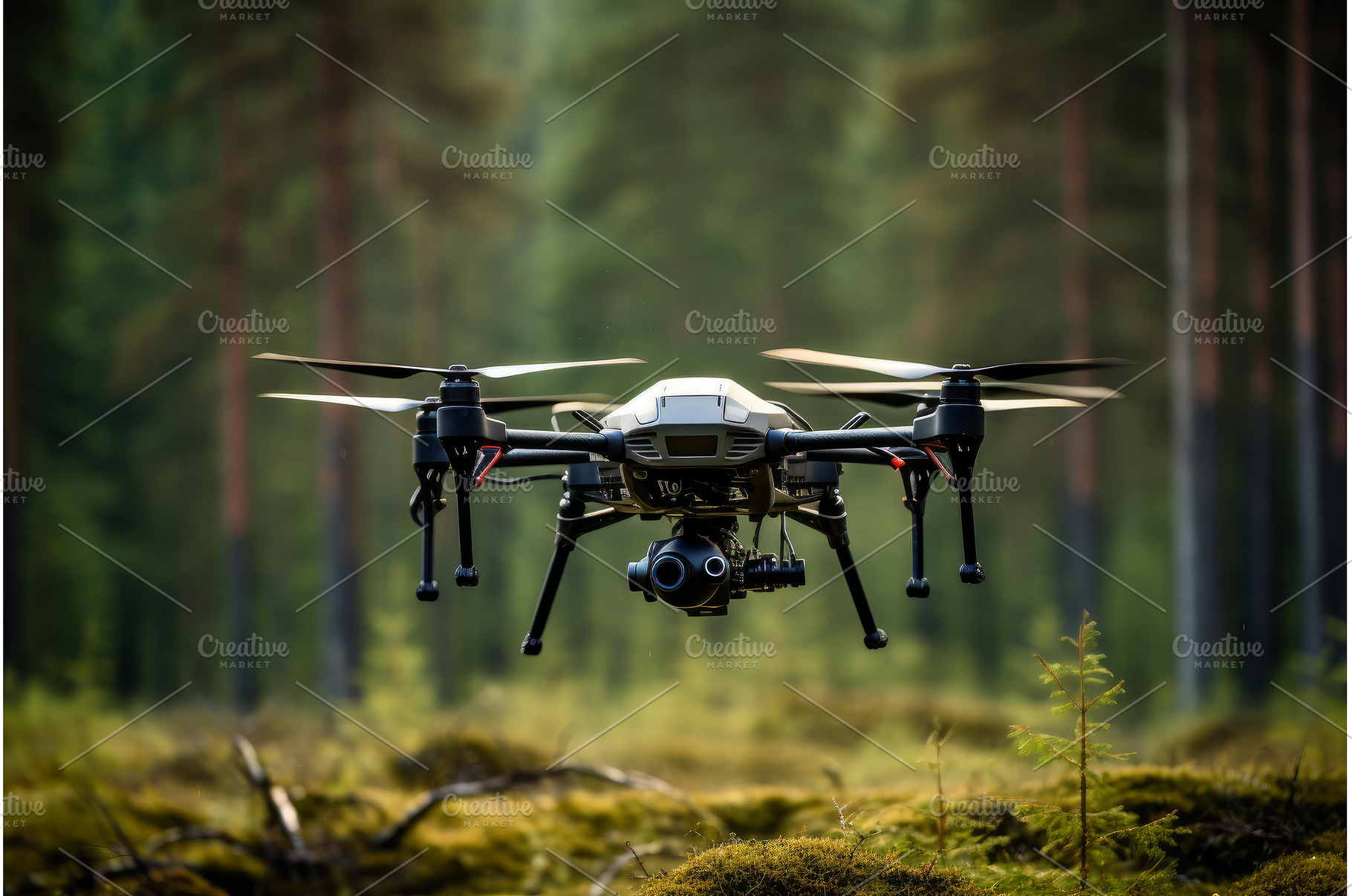 Mysterious Soldier drone forest, a Technology Photo by Ylivdesign