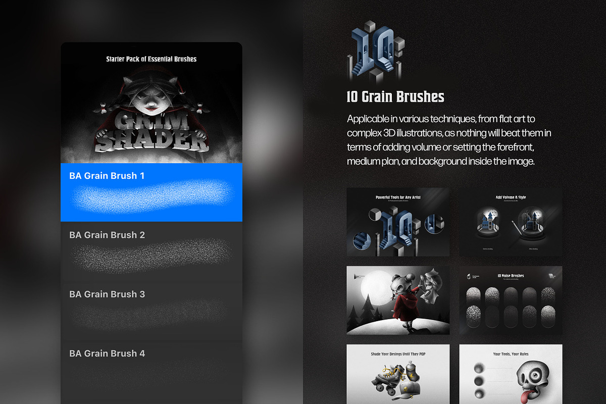 Procreate Shader Brushes Bundle, a Brush Add-On by brushapes.com (Photo 5 of 33)