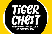50% Tiger Chest – Urban Display Font, a Sans Serif Font by Four Lines Std. (Thumbnail 1 of 9)