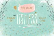 Listless Font Typeface, a Font by Creativeqube Design (Thumbnail 1 of 7)