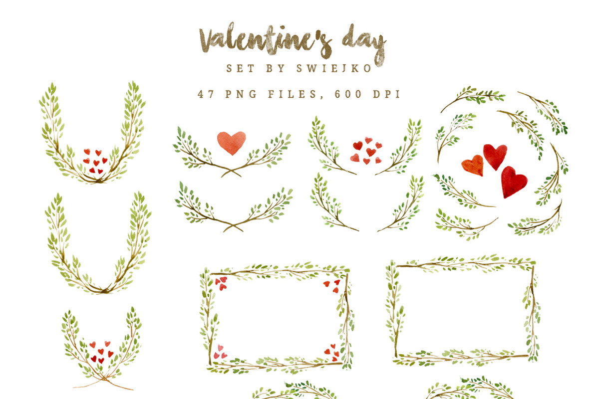 Valentine's day frames & hearts, an Illustration by swiejko (Photo 2 of 2)