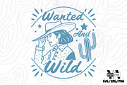 Vintage Western CowGirl SVG Bundle, an Object Illustration by Ya_ Design Store (Thumbnail 3 of 11)