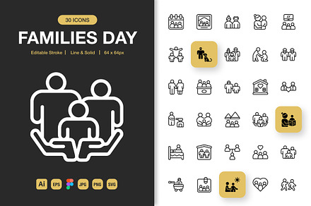 Families Day Icons, an Icon by Spacepixel Creative