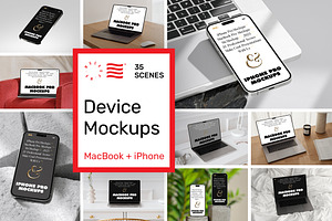 Device Mockups - IPhone And MacBook