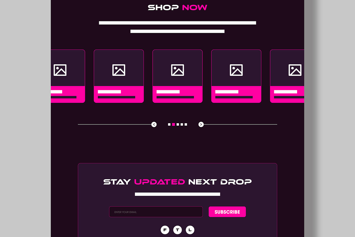 Landing Page Wireframe Template, a Wireframe Template by MightyDesign (Photo 5 of 9)