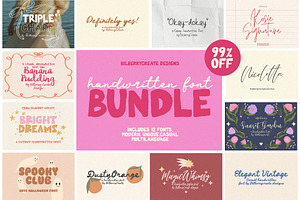 Handwritten Font Bundle 2024