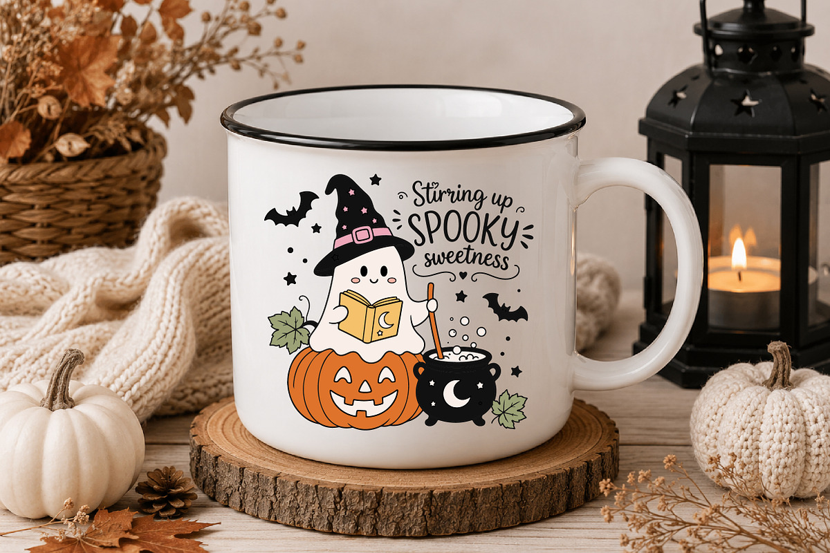 Cute Halloween Ghost Witch PNG, a Seasonal Illustration by Designworld (Photo 4 of 4)