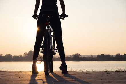 Girl with bike sport concept stock photo containing girl and lifestyle, a Sports & Recreation Photo by Landscape and travel