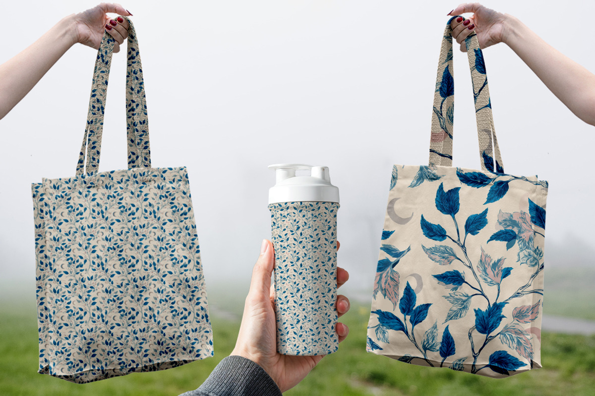 Crescent Moon & Vine Patterns, a Pattern Graphic by one-touch (Photo 4 of 9)