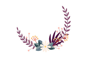 Round flower frame, vintage wreath, an Object Illustration by the8monkey