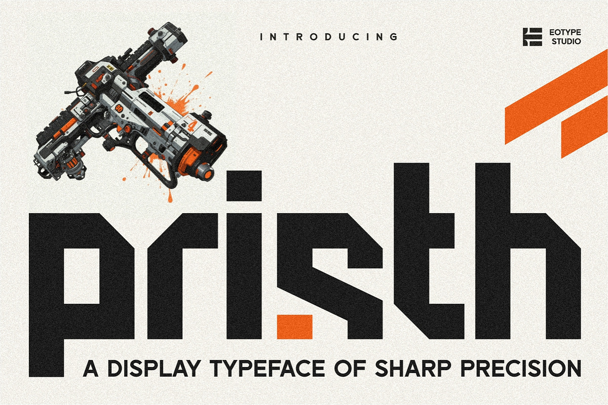 Pristh - Modern Logo Font, a Font by Eotype Studio (Photo 1 of 13)