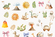 Dino Atelier Nursery Clipart, an Animal Illustration by PaintPixelCo (Thumbnail 5 of 12)