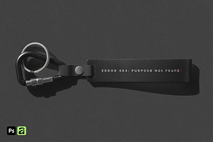 Keyring with Carabiner Mockup