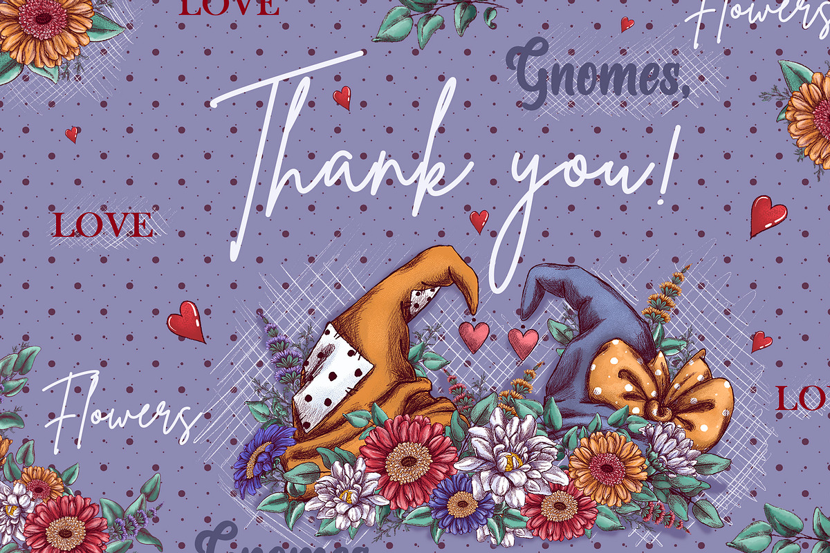 Gnomes, love and flowers., an Illustration by Maycat_store (Photo 9 of 9)