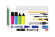 Office Stationery Realistic Set, an Object Graphic by bnrcreativelab (Thumbnail 3 of 6)